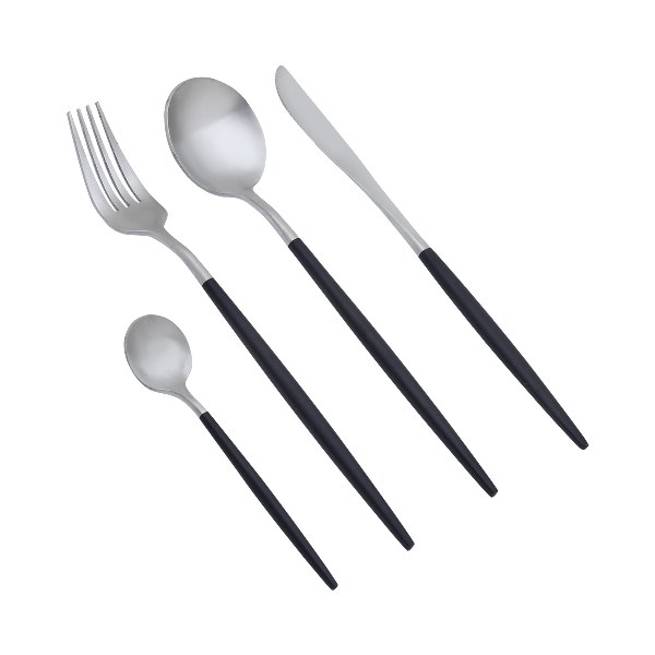 CRYSPO TRIO Μαχαιροπήρουνα Σετ 24τμχ Μαύρο-Inox Matte Senso Cryspo Trio 45.813.24 (Χρώμα: Μαύρο, Μέγεθος: Σετ) - CRYSPO TRIO - 45.813.24